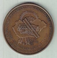 Bozó Gyula (1913-) 1989. "A Magyar Köztársaság kikiáltásának emlékére / Magyarország független demokratikus jogállam" Br emlékérem (42mm) T:1