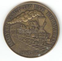 Bognár György (1944-) 1996. &quot;Magyar Vasút - 150 Éve Európában, PEST-BUDA&quot; Br emlékérem (42mm) T:1-