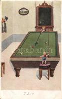 Children play billiards (EB)