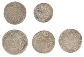 Lengyelország 1533-1664. 5db klf Ag érem szebb darabokkal! T:vegyes Poland 1533-1664. 5 pieces of Ag coins C:Mixed