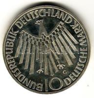 NSZK 1972. "Olimpia" 10DM ezüst T:PP