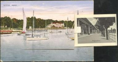 Siófok pályaudvar, yachtclub, Sió-csatorna, leporellocard