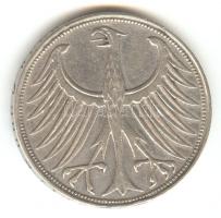 NSZK 1951D 5M Ag T:2-
GFR 1951D 5 Mark Ag C:VF