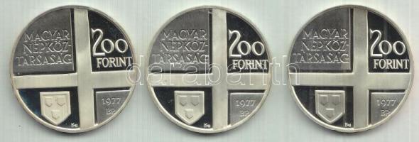 1977. 200Ft Ag 3klf "Festők II.-Mányoki, Rippl-Rónai, Csontváry" sor T:PP Csak 5-5000db!