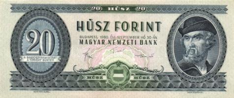 1980. 20Ft (4x) páronként egymás utáni sorszámmal T:II