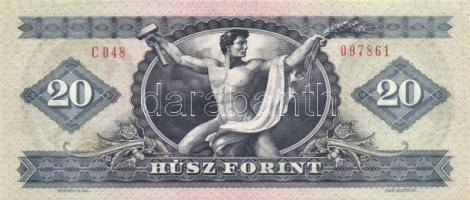 1980. 20Ft (4x) páronként egymás utáni sorszámmal T:II