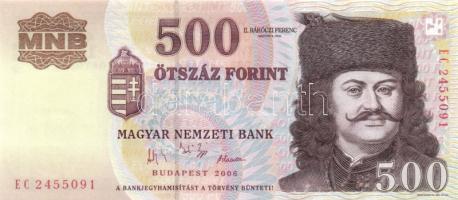 2006. 500Ft "1956-os forradalom évfordulója" (5x) "EC" széria, 2-2 egymás utáni ...