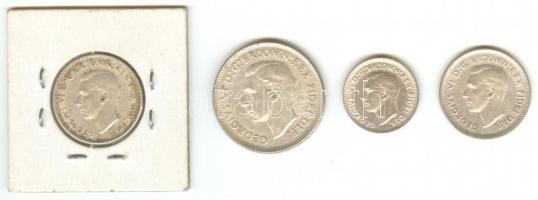 Ausztrália 1943. 6p Ag + 1951. 3p Ag + 6p Ag + 1952. 1 Sh Ag T:1-,2
Australia 1943. 6 pence Ag + 195...
