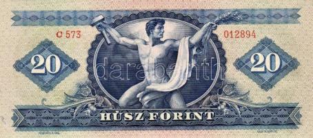 1949. 20Ft előlapon átlós képeltolódás!!! T:I