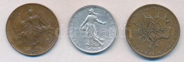 Franciaország 1911. 1Fr Ag + 1912. 5c + 1978. 10Fr T:2,2-
France 1911. 1 Franc Ag + 1912. 5 cent + 1...