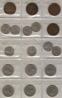 Nagy-Britannia 1898-1966. 38db klf évszámú fémpénz 1/2p (9x), 1p (15x), 1Sh (8x), 2Sh (6x) T:II,III,...