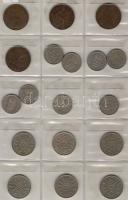 Nagy-Britannia 1898-1966. 38db klf évszámú fémpénz 1/2p (9x), 1p (15x), 1Sh (8x), 2Sh (6x) T:II,III,...