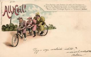 1899 Tandem bicycle litho (pinhole)