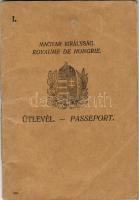 1927 Fényképes útlevél okmánybélyeggel