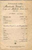 1922 Életbiztosítási kötvény