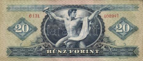 1957. 20Ft (2x) egymásutáni sorszámmal T:II (hajtatlanok!)