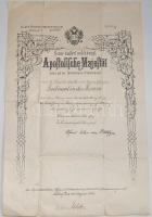 1907 Tartalékos hadnagyi kinevezés (szakadás)