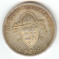 1938. 5P Ag &quot;Szent István&quot; T:2-