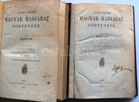 Rüstow, Friedrich Wilhelm: Az 1848-1849-diki magyar hadjárat története. Fordította: Vértesi Arnold és Áldor Imre. I-II. kötet. Pest, 1866. Emich Gusztáv. 370+(2) p.; 439 + 2p. Korabeli, egységes, aranyozott félbőr kötésben, Ex librissel. (Egy két apróbb tépődés a térképeken)