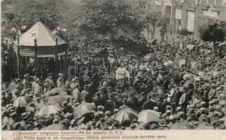 Versec unveiling the statue Iron patriot 1916, Gulóri Földes Gyula giving a speech (Rb)