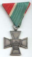 1940. Nemzetvédelmi Kereszt "A Hazáért" mellszalaggal T:1- 1940. National Defense Cross with ribbon C:AU