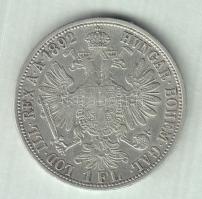 Ausztria 1892. 1Fl Ag "Ferenc József" T:2- Austria 1892. 1 Florin Ag "Franz Joseph" C:VF
