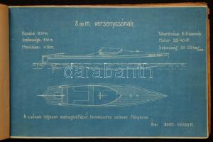 Kontz Árpád Temesvár: Motorcsónakok és motorjachtok tervrajz katalógusa és árjegyzéke 8p. kissé megv...