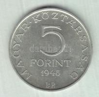 1948. 5Ft Ag "Petőfi" T:3