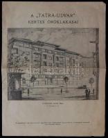 1930 Budapest I. kerületi Tátra-Udvar kertes öröklakásainak prospektusa tervrajzokkal, leírásokkal