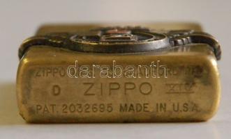 Számozott amerikai réz Zippo öngyújtó /
US brass Zippo lighter 4x5,5cm