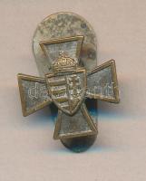 1940. Nemzetvédelmi Kereszt miniatűr gomblyukjelvény T:2 1940. National Defense Cross miniature button badge C:XF
