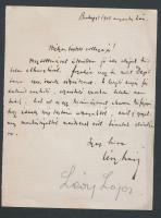 1903 Lóczy Lajos geológus, geográfus autográf levele és aláírása gyásztáviraton
