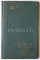 1929 Zsebnaptár menetrendekkel, postai díjszabásokkal, budapesti útmutatóval