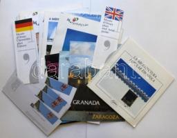 50db magyar és külföldi ország- és várostérkép + egy cipősdoboznyi magyar és külföldi utazási prospe...