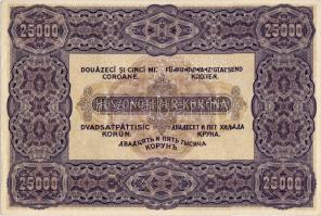 1922. 25.000K piros "0" szériás "Minta" lyukasztással T:I RR!!