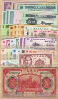Kína 47db bankjegy, kevés duplával, régi és új, többnyire hajtatlan! T:I,II,III