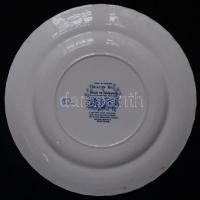 Jelzett angol Hostess Tableware virágmintás dísztányér /
English floral plate d: 25,5cm