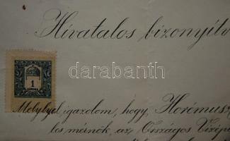 1904 Kvassay Jenő vízmérnök aláírása hivatalos okiraton