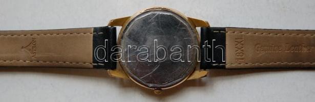 cca 1960 Altoba Scapa Flow svájci mechanikus karóra jó bőrszíjjal / Swiss watch. Works well