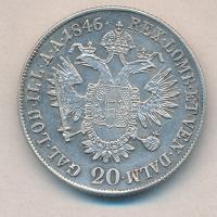 Ausztria/magyar verdejel 1846E 20Kr Ag "Ferdinánd" T:2