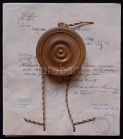 1902 Orvosi diploma pergamenpapírból Lenhossék Mihály aláírásával, okmánybélyegekkel és ép viaszpecs...
