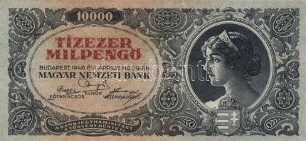1946. 10.000MP (15x) T:II,II-(III)
