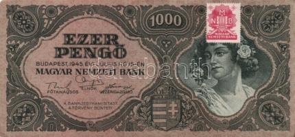 1945. 1000P bélyeggel (19x) T:II,III