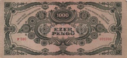 1945. 1000P bélyeggel (19x) T:II,III