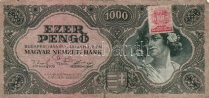 1945. 1000P bélyeggel (19x) T:II,III