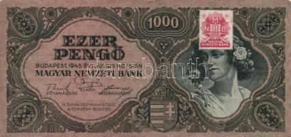 1945. 1000P bélyeggel (19x) T:II,III