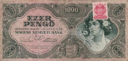1945. 1000P bélyeggel (19x) T:II,III