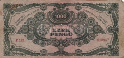 1945. 1000P bélyeggel (19x) T:II,III