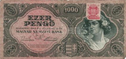 1945. 1000P bélyeggel (19x) T:II,III