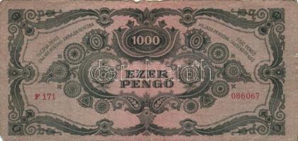 1945. 1000P bélyeggel (19x) T:II,III